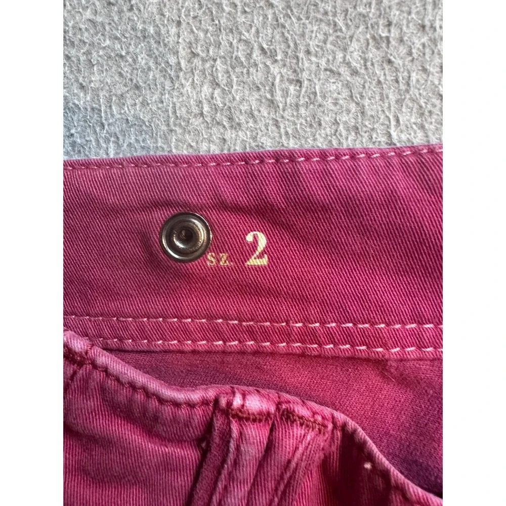 White House Black Market The Straight Crop Pants Womens 2 Magenta Pink Casual - Picture 6 of 16